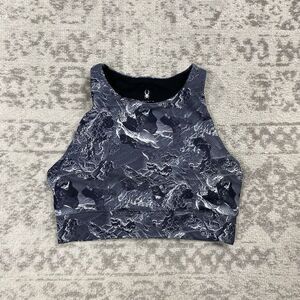 Spyder Tank Women's Marble Print Activewear Sports Bra Sleeveless Size Large
